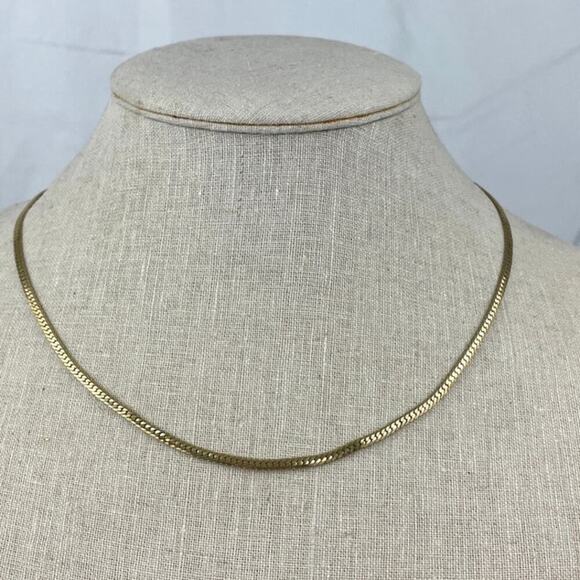 VTG Gold Tone Chain Necklace 19" MCM Elegant Unsigned - Picture 4 of 14